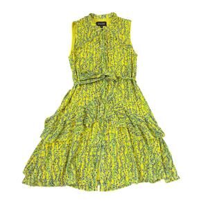 Saloni Tilly Ruffle B Dress Lemon Daisychain